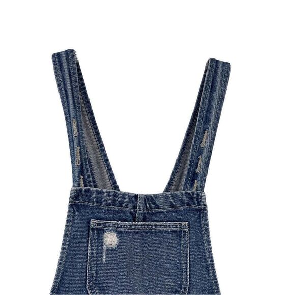 Tularosa Overall Dress Sophia Denim Distressed Jumper Womens Size Small Mini - Picture 3 of 5